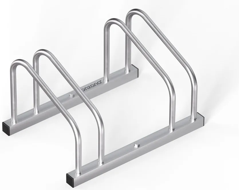 Stojan na 2 bicykle BIKE, 50x32x27cm, strieborná Jurhan