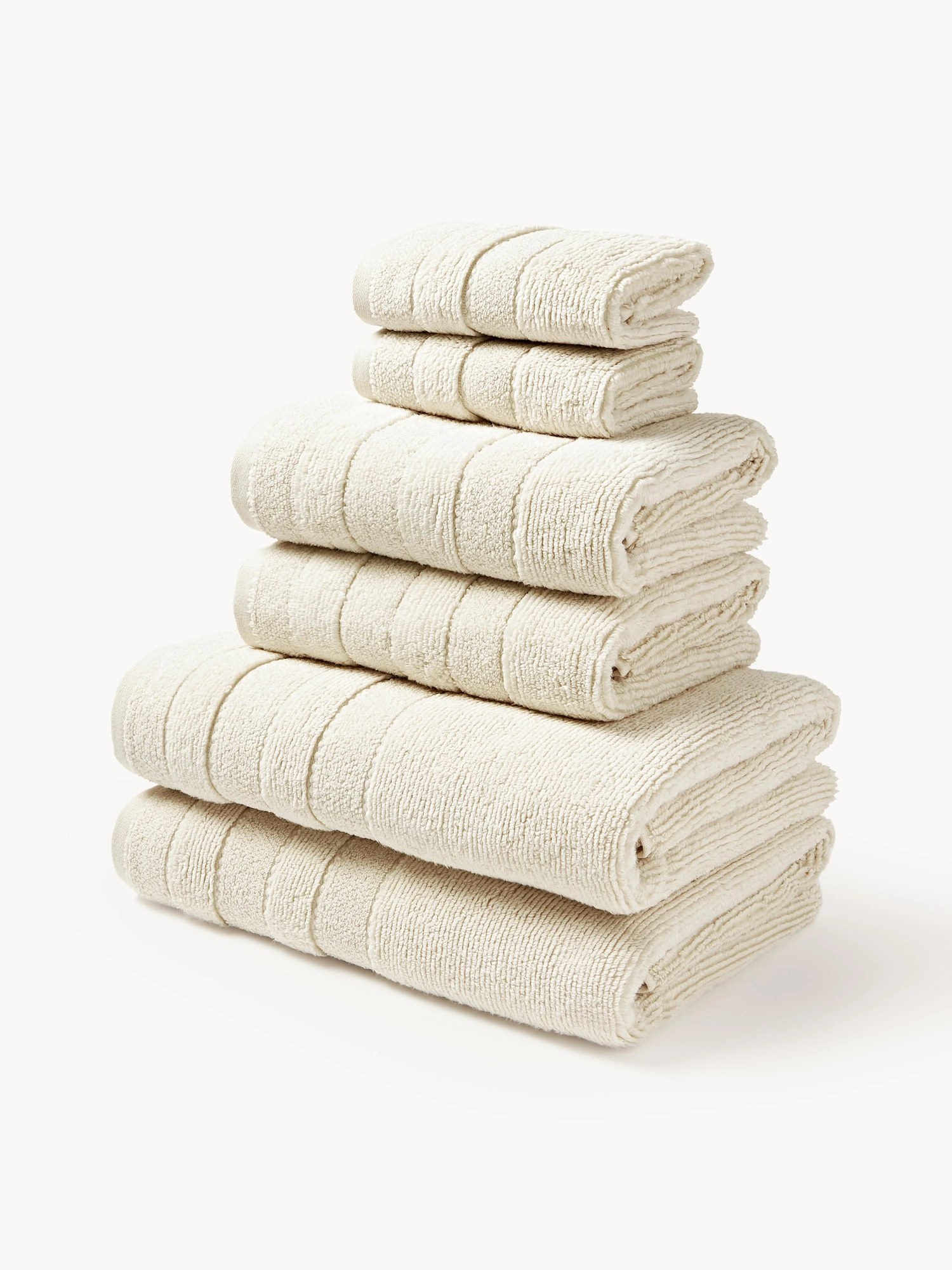 Súprava uterákov's pruhovaným okrajom Luxe