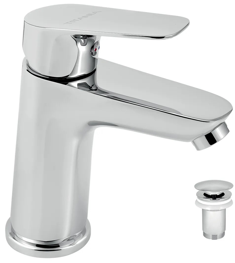 Novaservis Titania Pure, umývadlová batéria s odpadovou súpravou, 90303,0