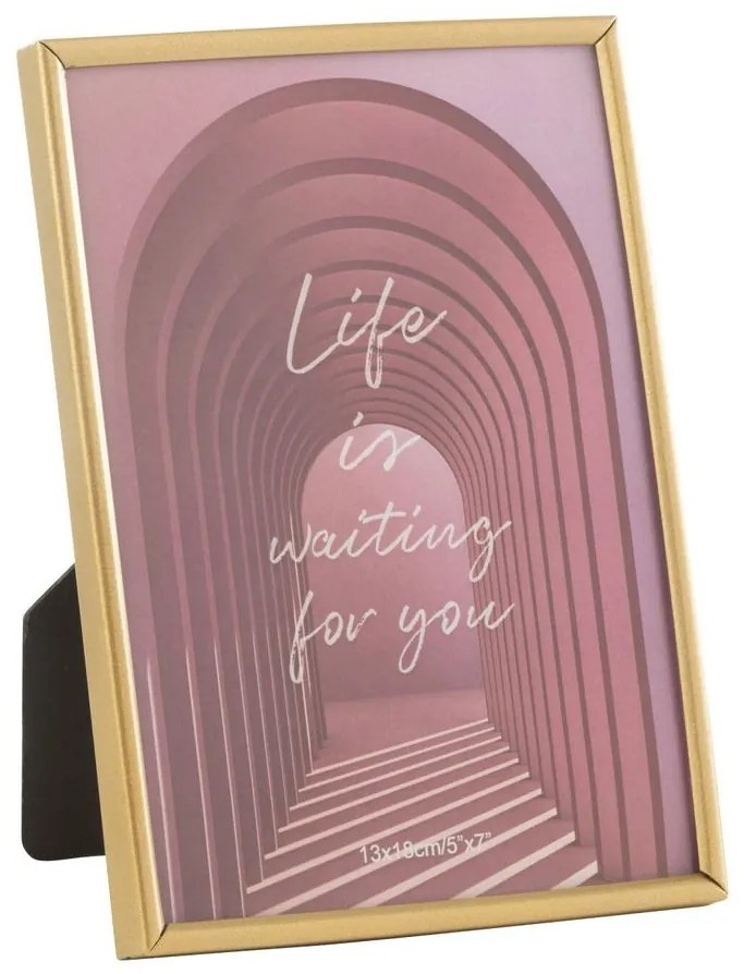 Zlatý kovový fotorámik Tracy Matt - 13,5*1*18,5 / 13*18 cm