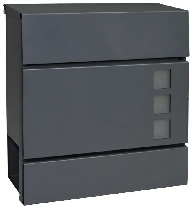 Poštová schránka BK 932, s tubusom a okienkami, antracit