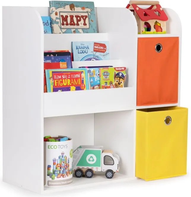 Drevená polička pre deti, detská skrinka, priehradky, organizér