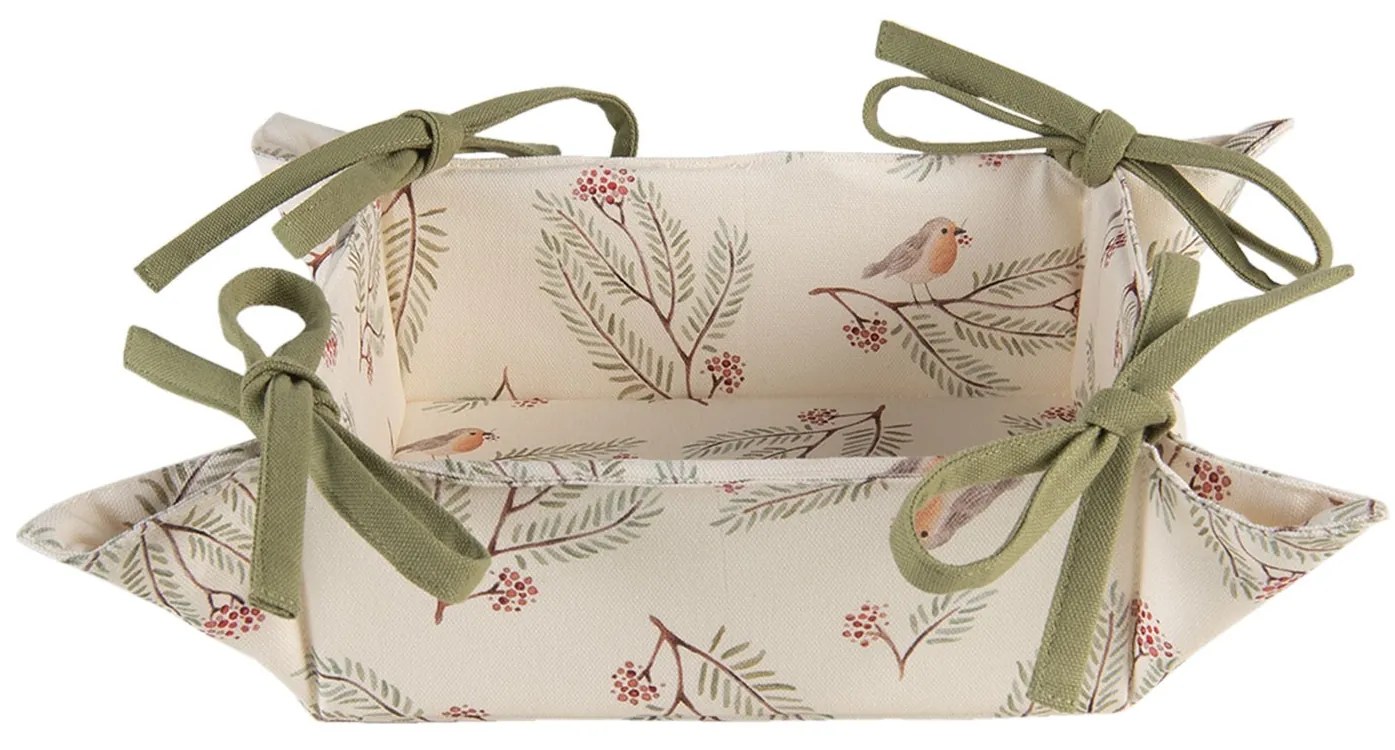 Textilní košík na pečivo Vintage Green Pine - 35*35*8 cm Textilní košík na pečivo Vintage Green Pine - 35*35*8 cm