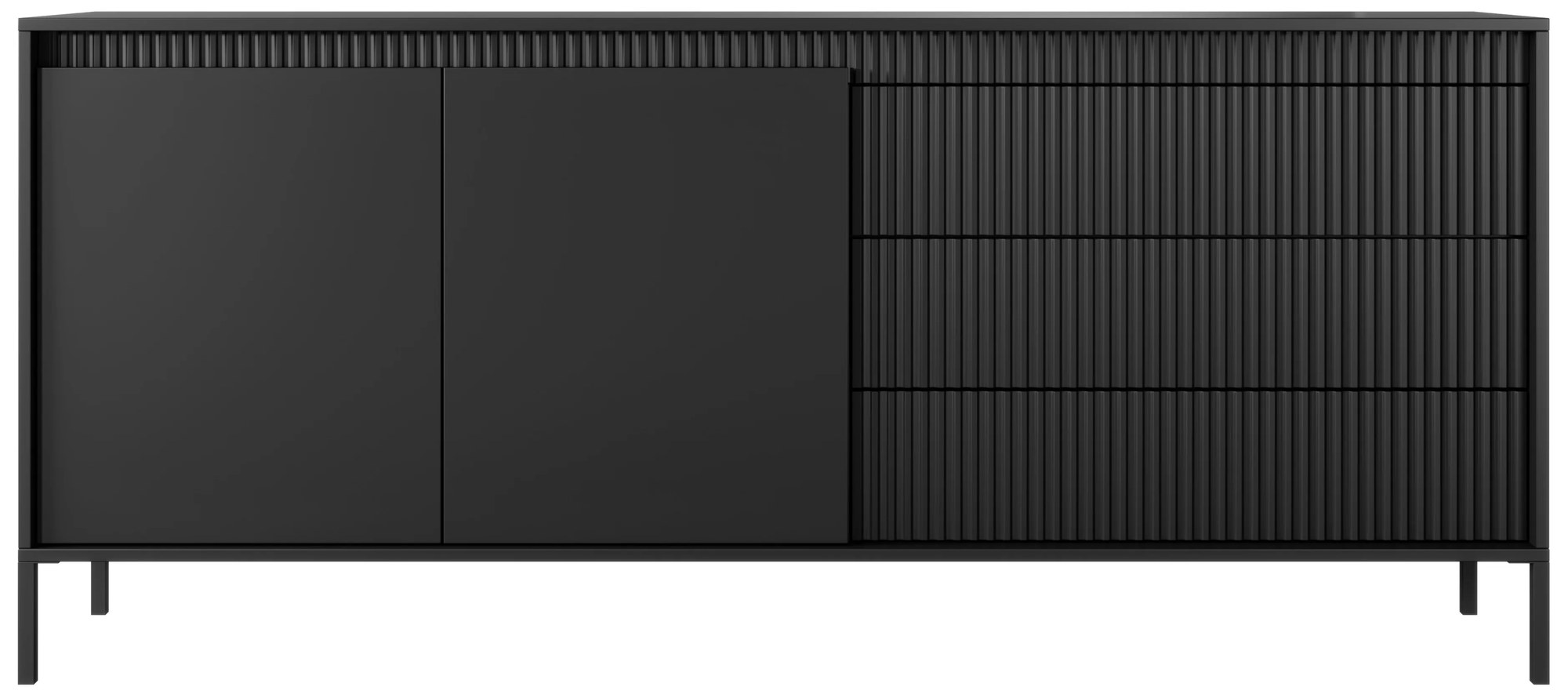 LAS Komoda Senso 187 - čierna