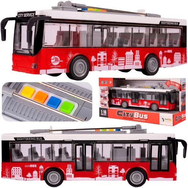 Trolejbus interaktivní městský autobus s pohonem 1:16 otevírání dveří