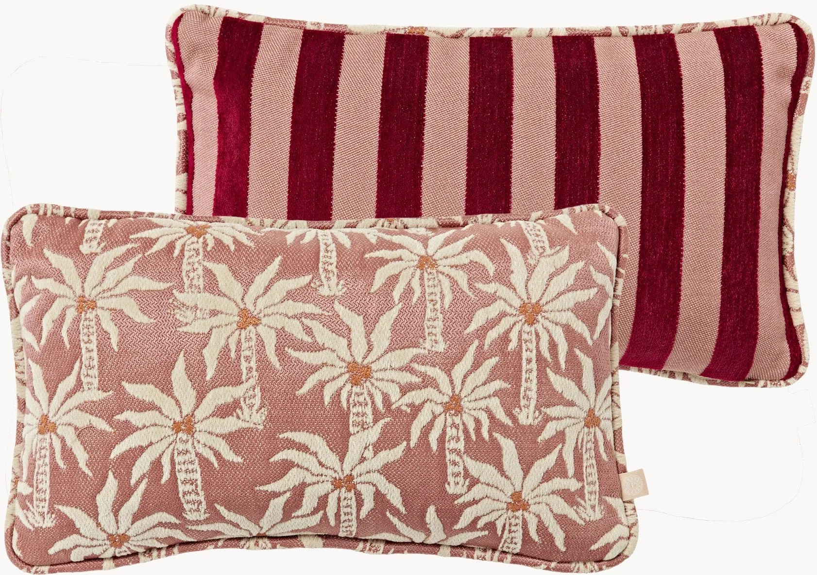 Ručne vyrobený exteriérový obojstranný vankúš Laura & Jackie