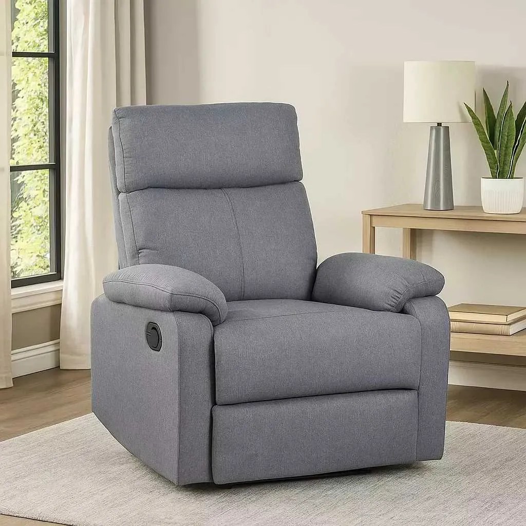 LuxuryForm DESIGN Televízne kreslo CARLOS s polohovaním - šedé