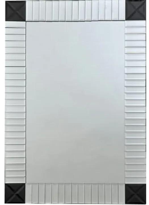 Zrkadlo na stenu Elison Typ 3 - strieborná / čierna