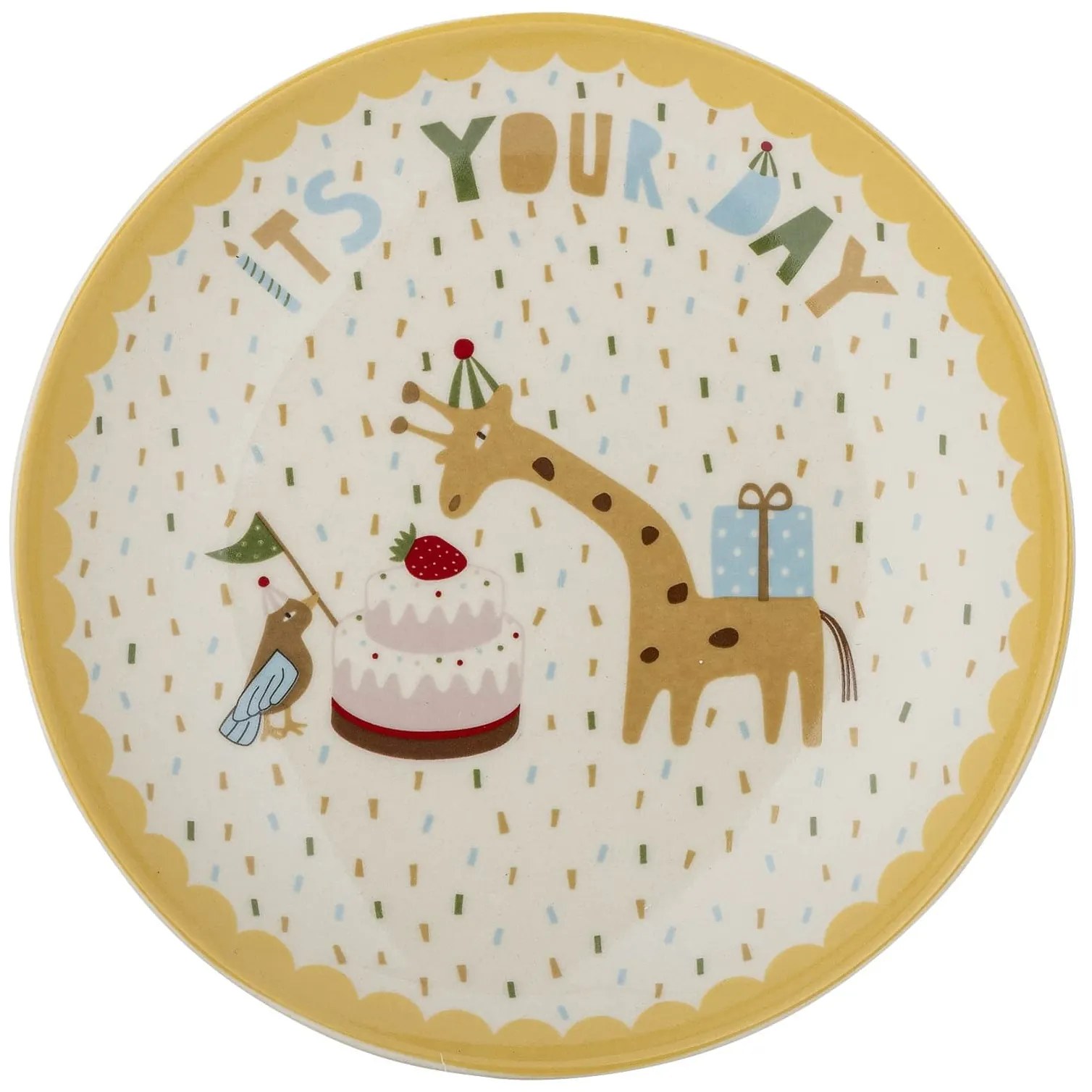 Bloomingville Keramický tanier Celebrate Yellow Ø 16 cm
