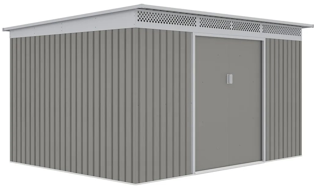 G21 Záhradný domček GRAH 915 - 340 x 269 cm, metalický šedý 63900994
