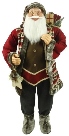 Dekorácia Vianočný Mikuláš Bordový 150cm