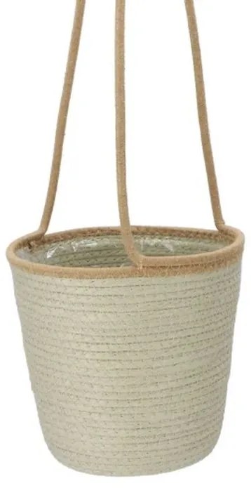 Závesný košík z mmorskej trávy Laos Pistacio - Ø 23*22/80 cm