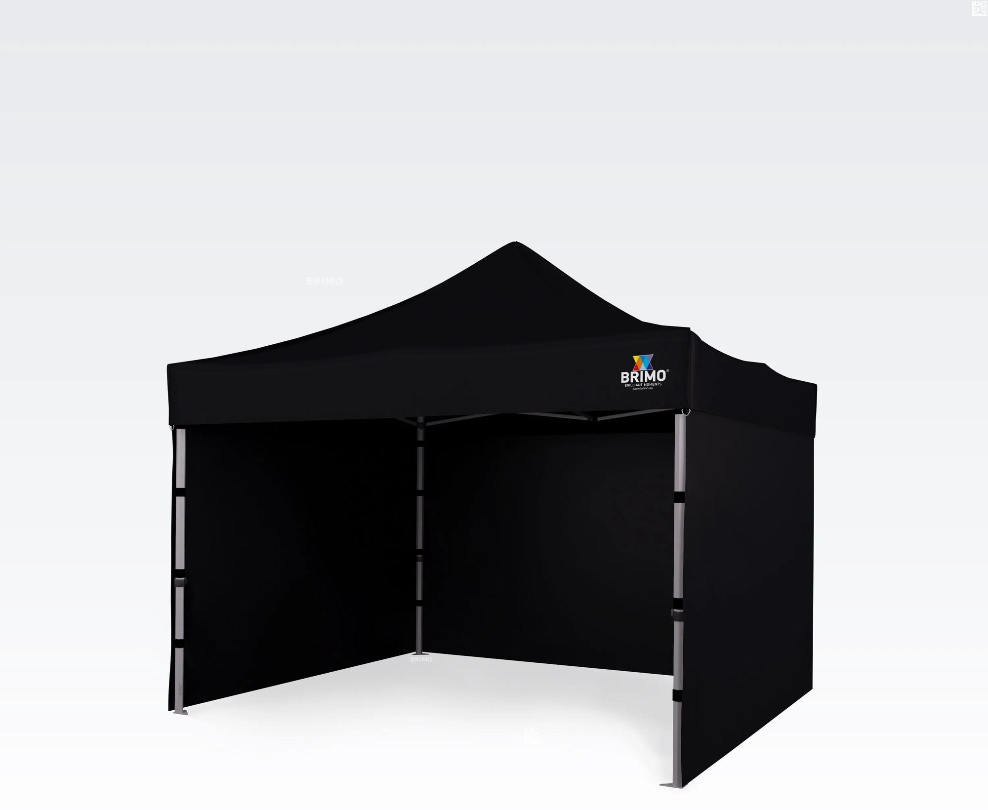 BRIMO Nožnicový stánok 3x3m - s 3 stenami - Čierna 4