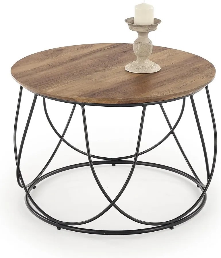 Konferenčný stolík Nubira, orech / čierna