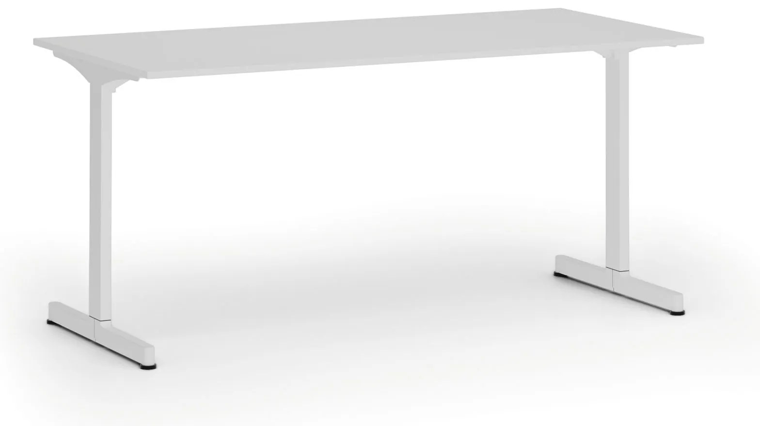Kancelársky stôl PRIMO BETA, 160x80 cm, biela podnož, biela