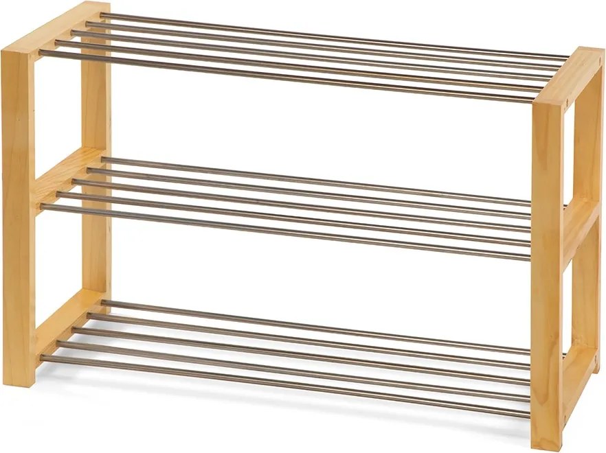 Noela Oceľový botník v dekore dreva NEX 3 poschodia