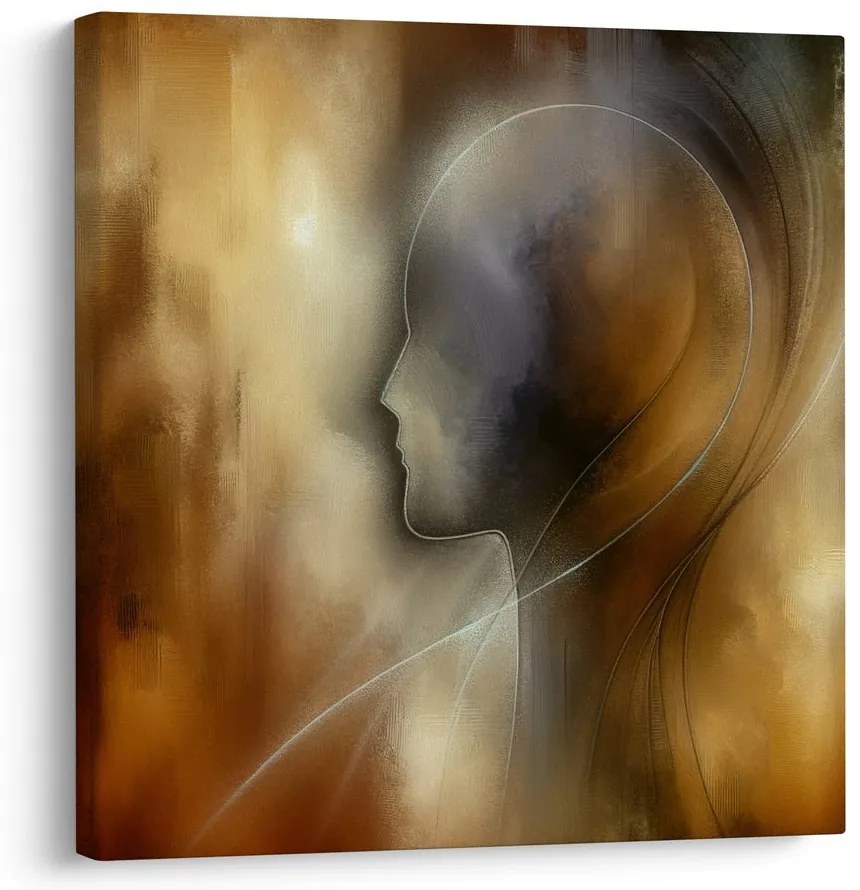 Obraz tajomný profil v tieňoch