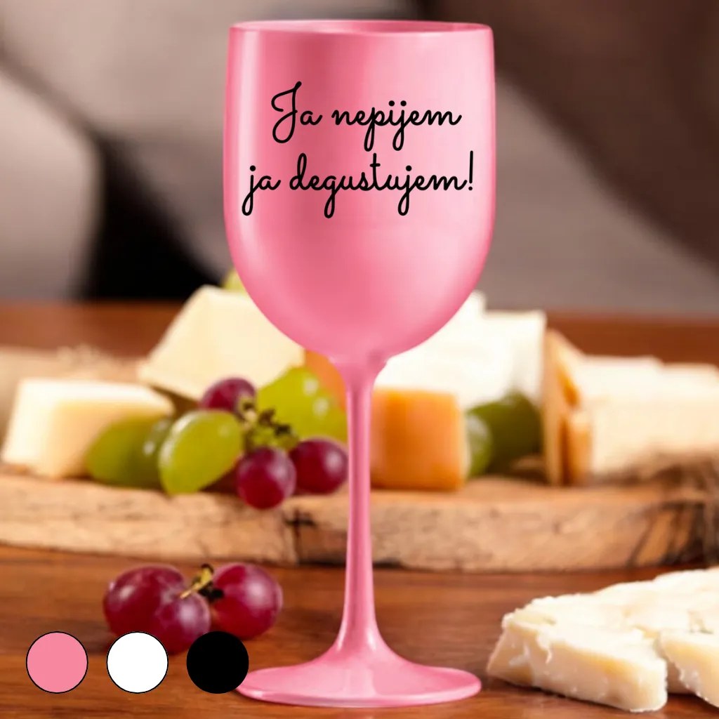 Ahome Pohár na víno Nepijem degustujem Vyberte farbu: Ružová