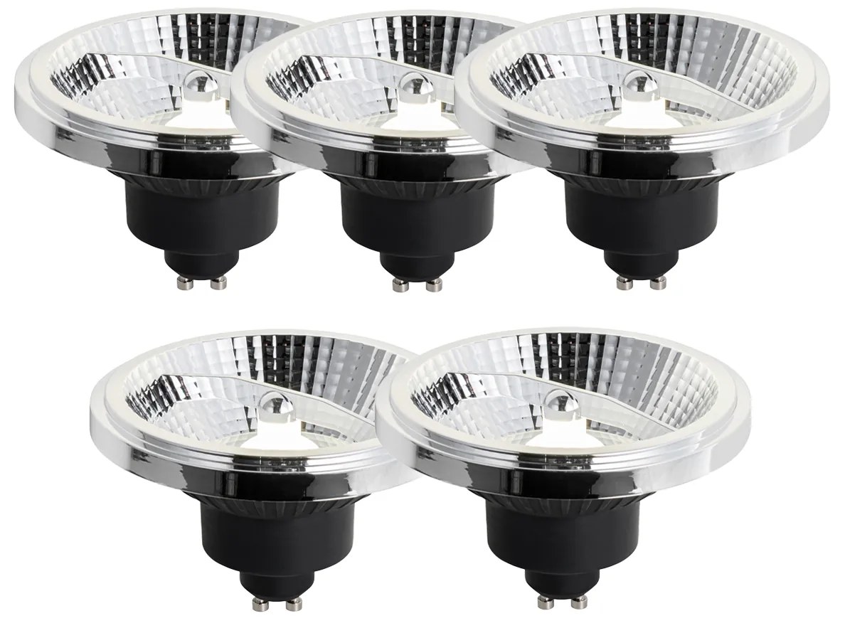 Sada 5 GU10 3-stupňovej stmievateľnej LED žiarovky 111 mm 10,5 W 770 lm 4000 K