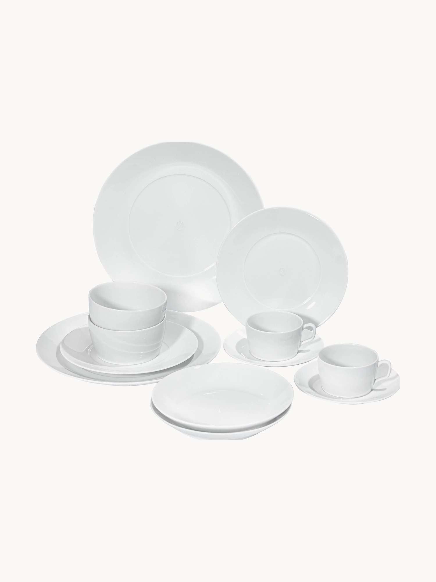 Ručne vyrobená porcelánová súprava tanierov Cosmopolitan, 2 osoby (14 dielov)