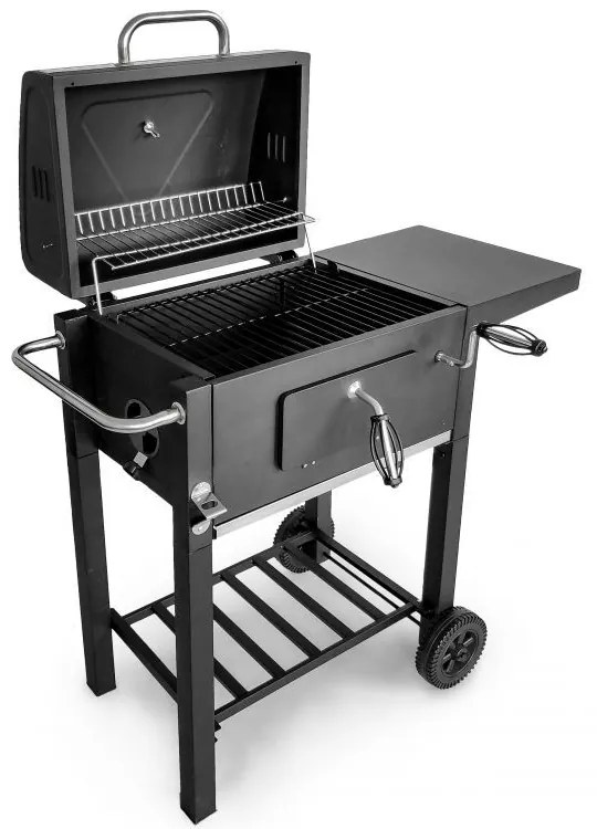 MODERNHOME Záhradný gril s krytom a teplomerom SI-64051S