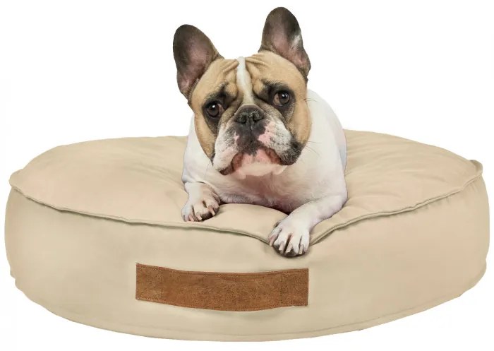 INTERMEDIC SK Okrúhly peliešok pre psa z plyšu s ortopedickou penou Farba: Perlová, Veľkosť: Priemer - 60 cm