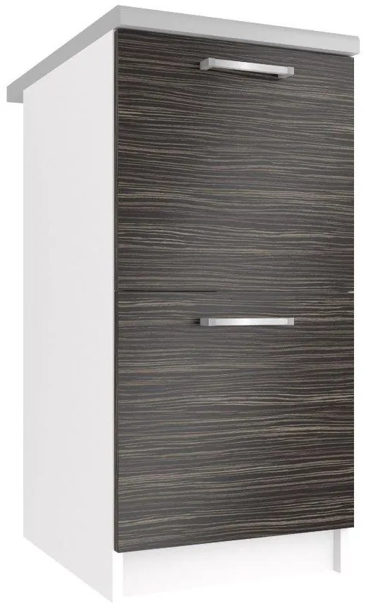 Kuchynská skrinka Belini spodná 40 cm eben kráľovský s pracovnou doskou TOR SD2-40/0/WT/HK/0/P