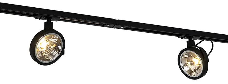 Koľajnicový systém s 5 bodovými svetlami čierny 1-fázový - Go