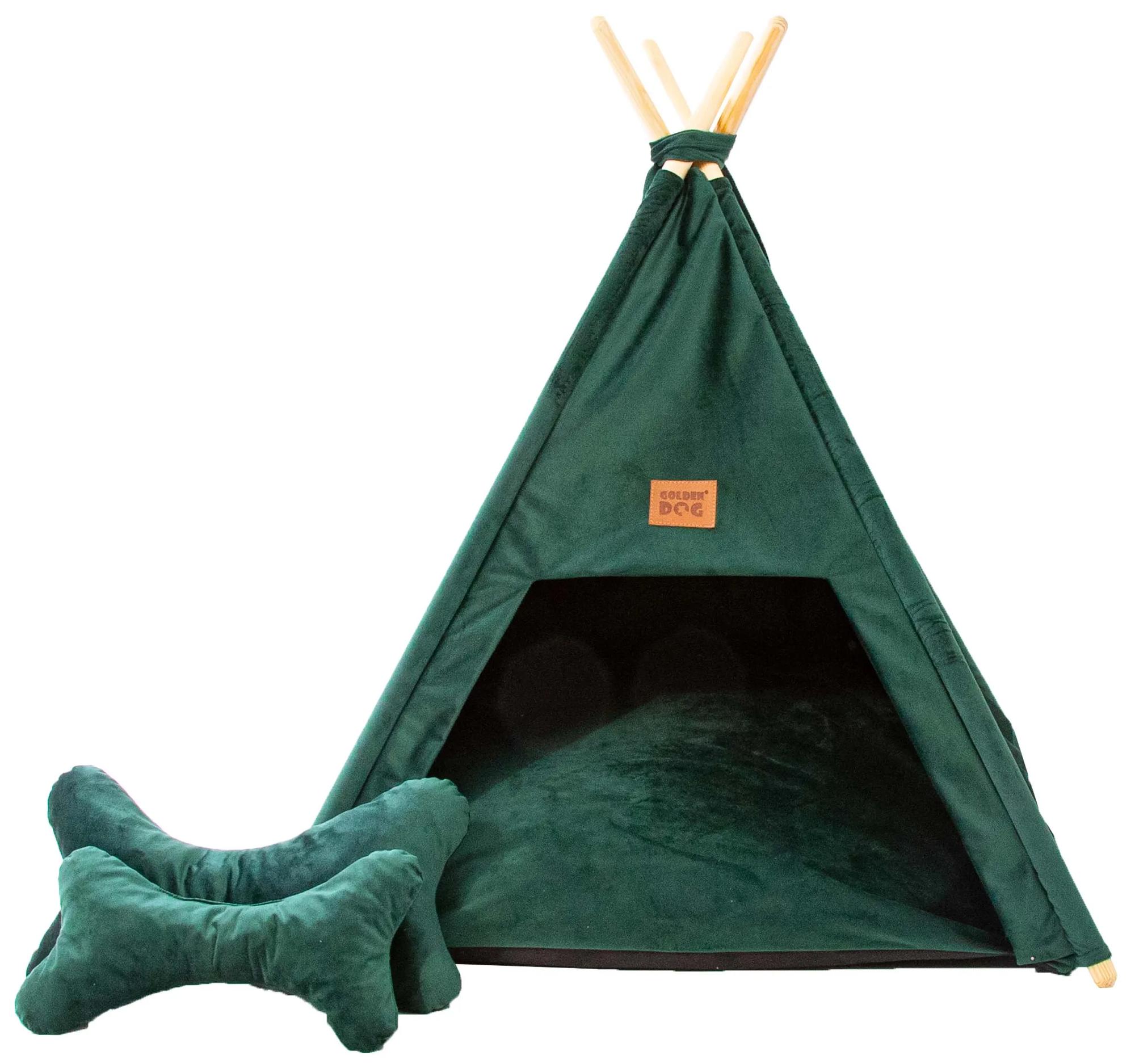 Golden Dog TeePee stan Golden dog 75 x 75 x 90 cm - zelený