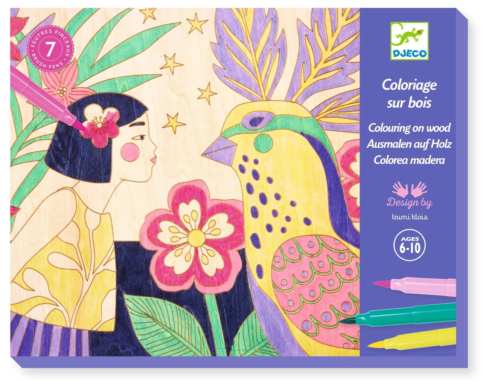 Výtvarná hra - kreslenie na drevo - Sladké dievčatá