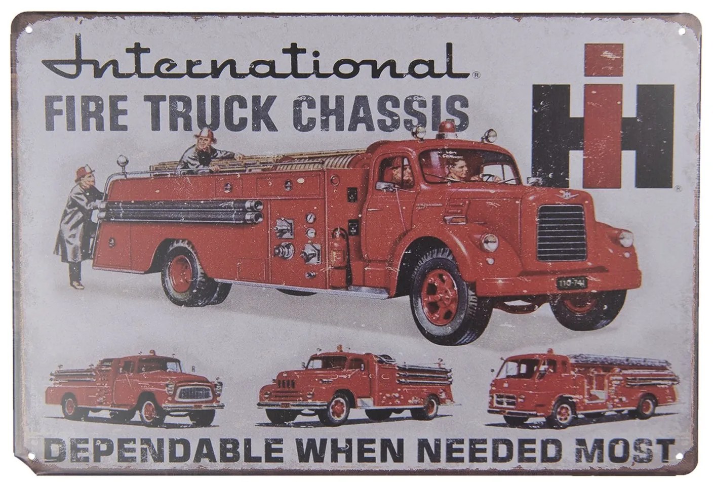 Kovová nástenná cedule Fire Truck - 30 * 20 cm Kovová nástenná cedule Fire Truck - 30 * 20 cm