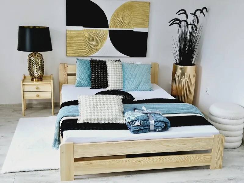 ECOMATRACE POSTEĽ ADAM BEZ ROŠTU, BOROVICA LAKOVANÁ Rozmery 140x200