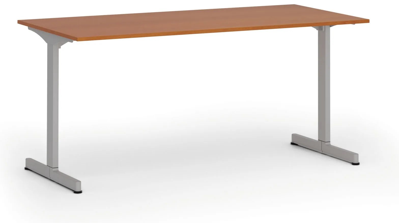 Kancelársky stôl PRIMO BETA, 160x80 cm, sivá podnož, čerešňa