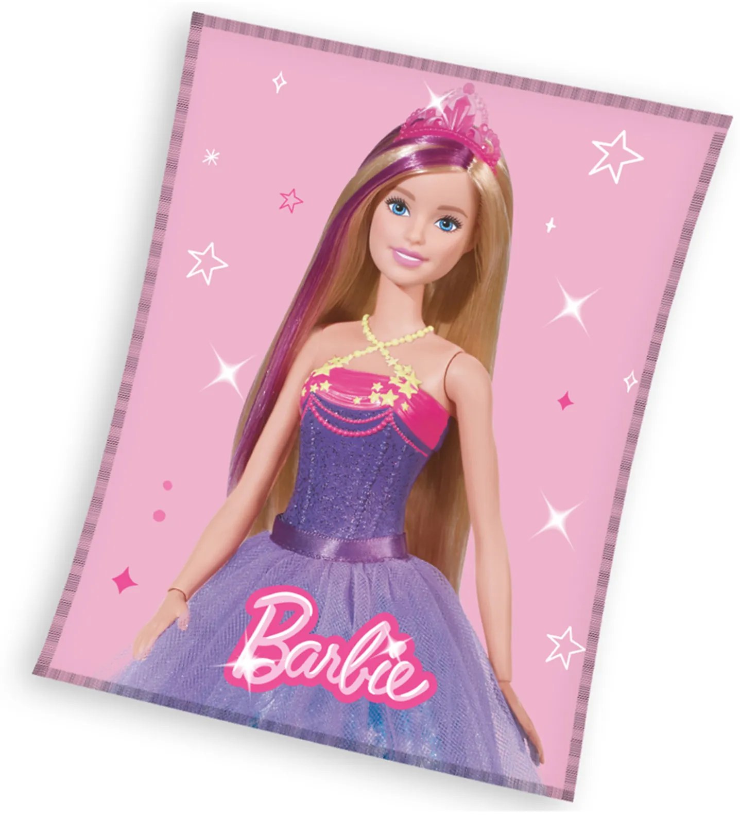 Detská mikroplyšová deka 150 x 200 cm - Barbie Princezná