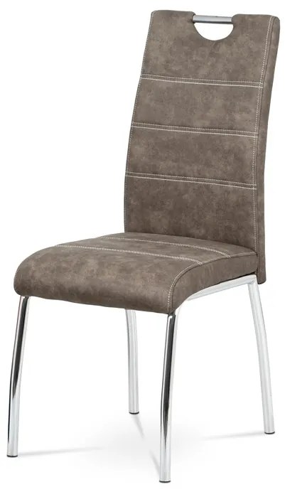 BONTEC Jedálenská stolička, hnedá, látka vintage, HC-486 BR3 Farba: Hnedá