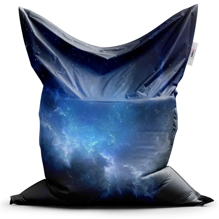 Sedací vak Classic hviezdna obloha - detský, modrá / čierna