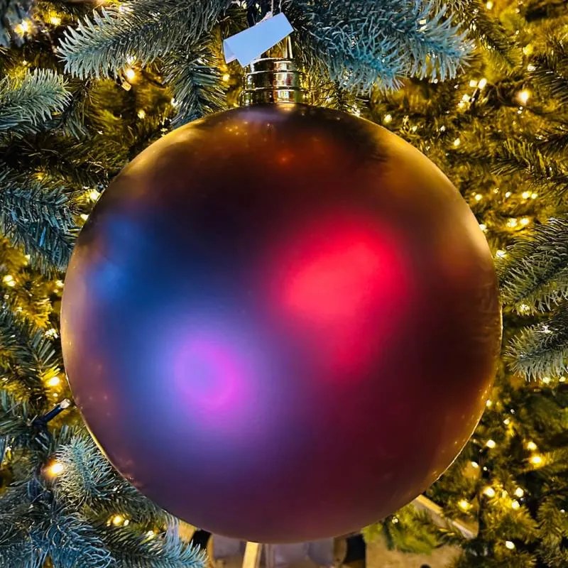 DECOLED Plastová guľa, priemer 20 cm, bordová, matná