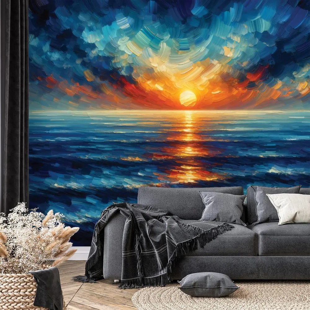 Samolepiaca fototapeta dramatický západ slnka nad oceánom