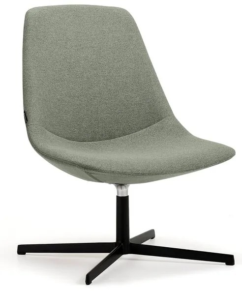 Kreslo LANGLEY, čierna/zelenošedá