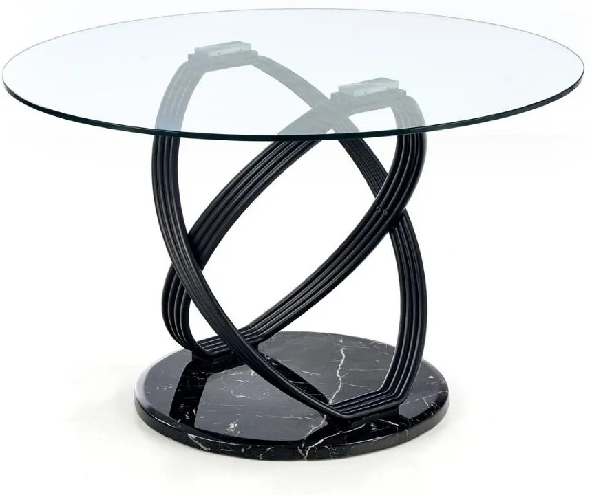 Jedálenský stôl Optico, číra / čierna