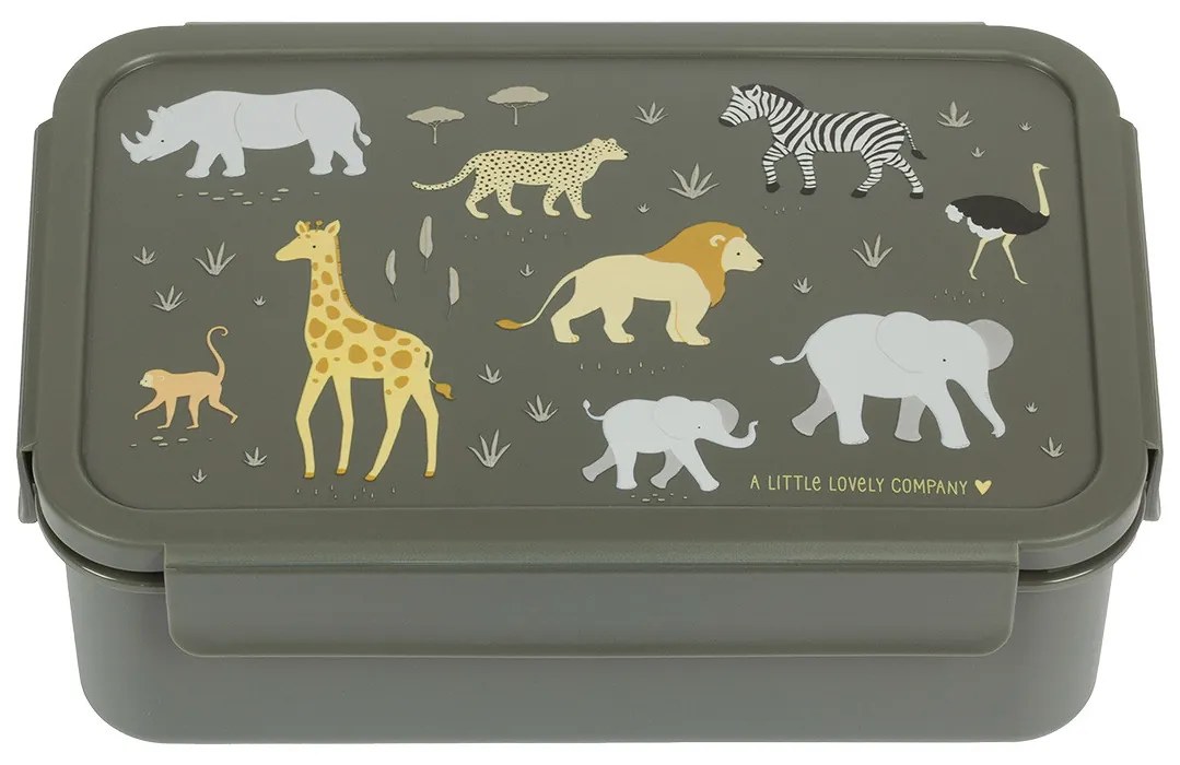 A Little Lovely Company - škatuľka na desiatu - zvieratá zo savany