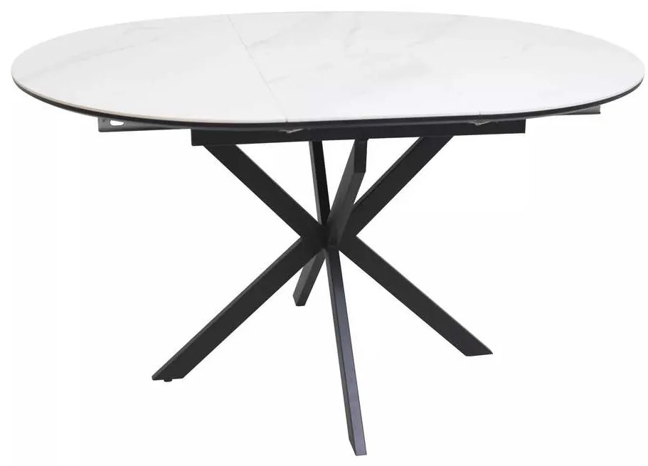 Jedálenský stôl Maxwell II 100 x 100 cm, biela / čierna