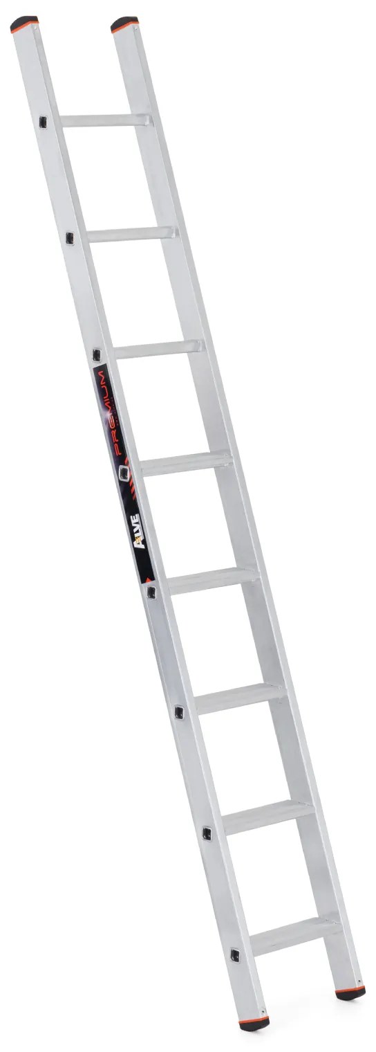 Hliníkový jednodielny rebrík ALVE PREMIUM s nášľapmi, 1x14 priečok, dĺžka 4,1 m