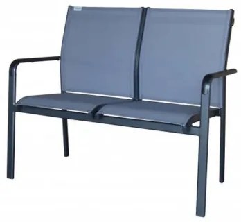 Doppler EXPERT PLUS striebornosivá - záhradná hliníková dvojsedadlová lavica