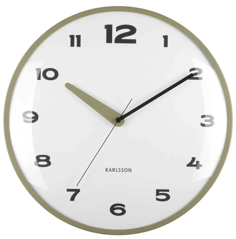 Nástenné hodiny Brisk Dome Karlsson KA6028GR, 40cm
