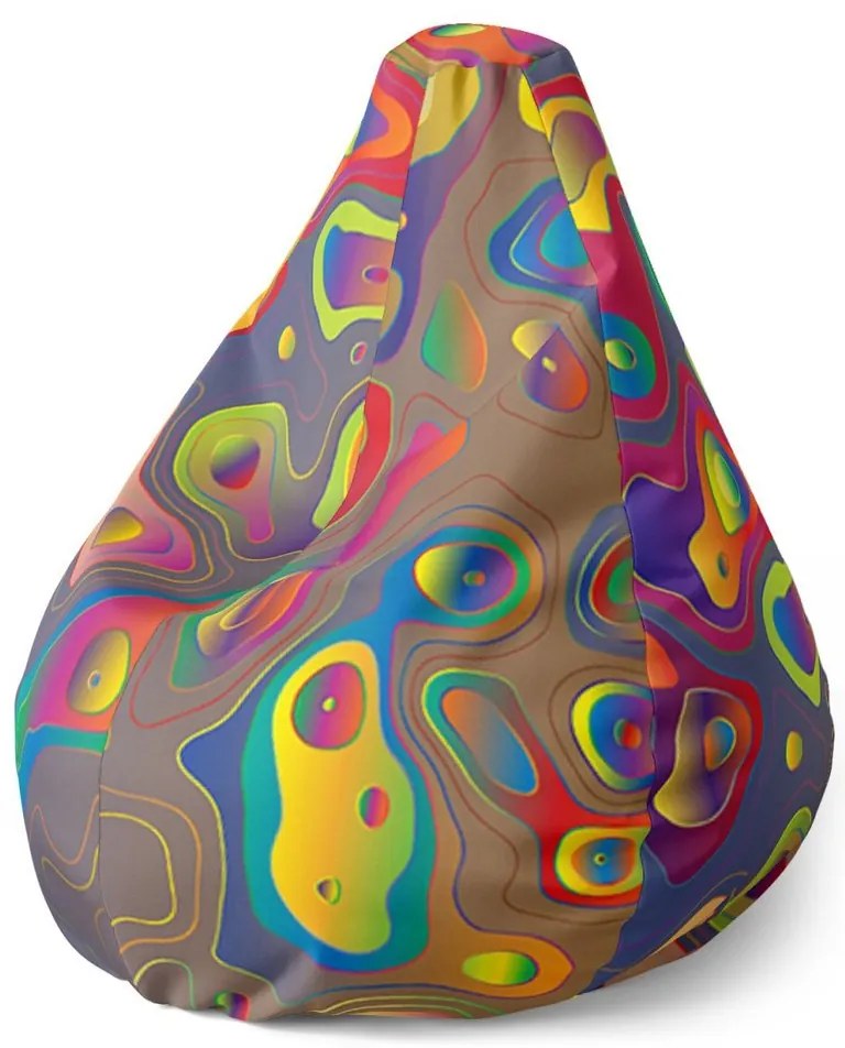 Sedací vak Pear farebné škvrny - detský, farebná