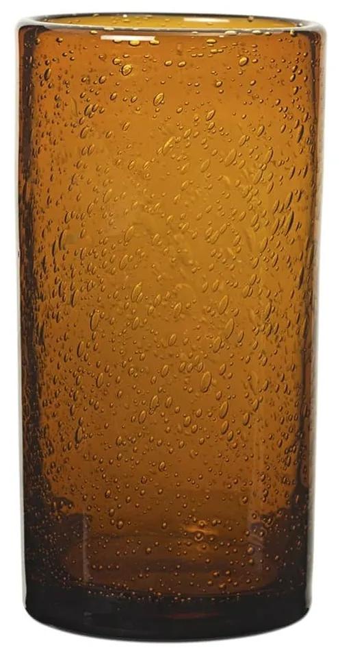 Ferm Living Pohár na vodu z recyklovaného skla Oli Amber 220 ml