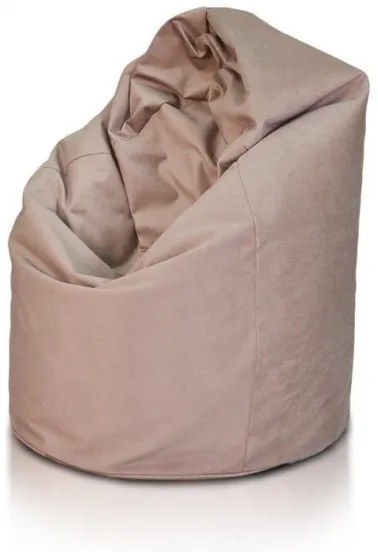 INTERMEDIC SK - Sedací vak Mega Sako z plyšu 135 cm | pastelový vak na leňošenie, 340 l Farba: A057 - Krémová tmavá