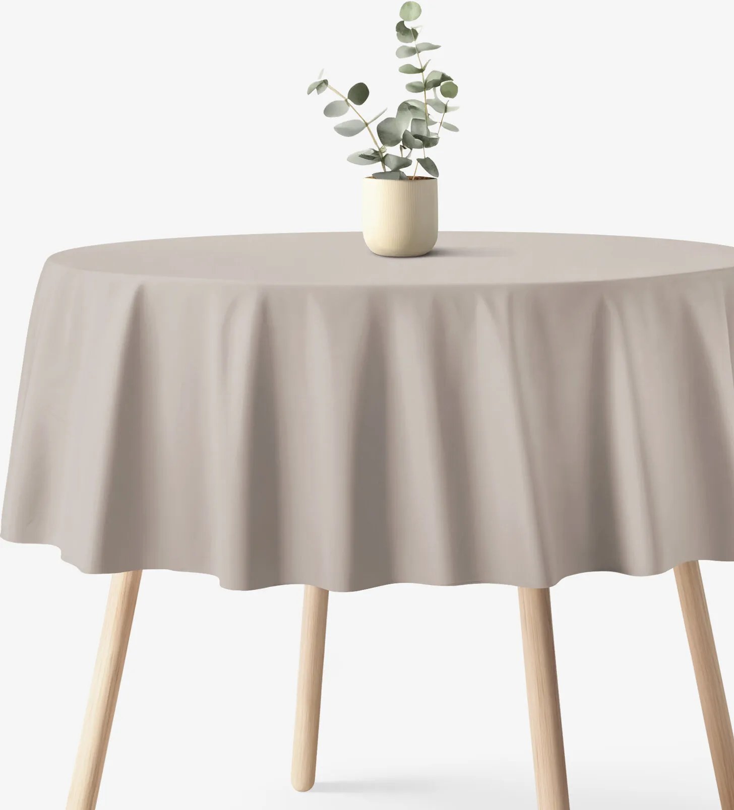 Goldea okrúhly obrus 100% bavlnené plátno - sivohnedý Ø 110 cm