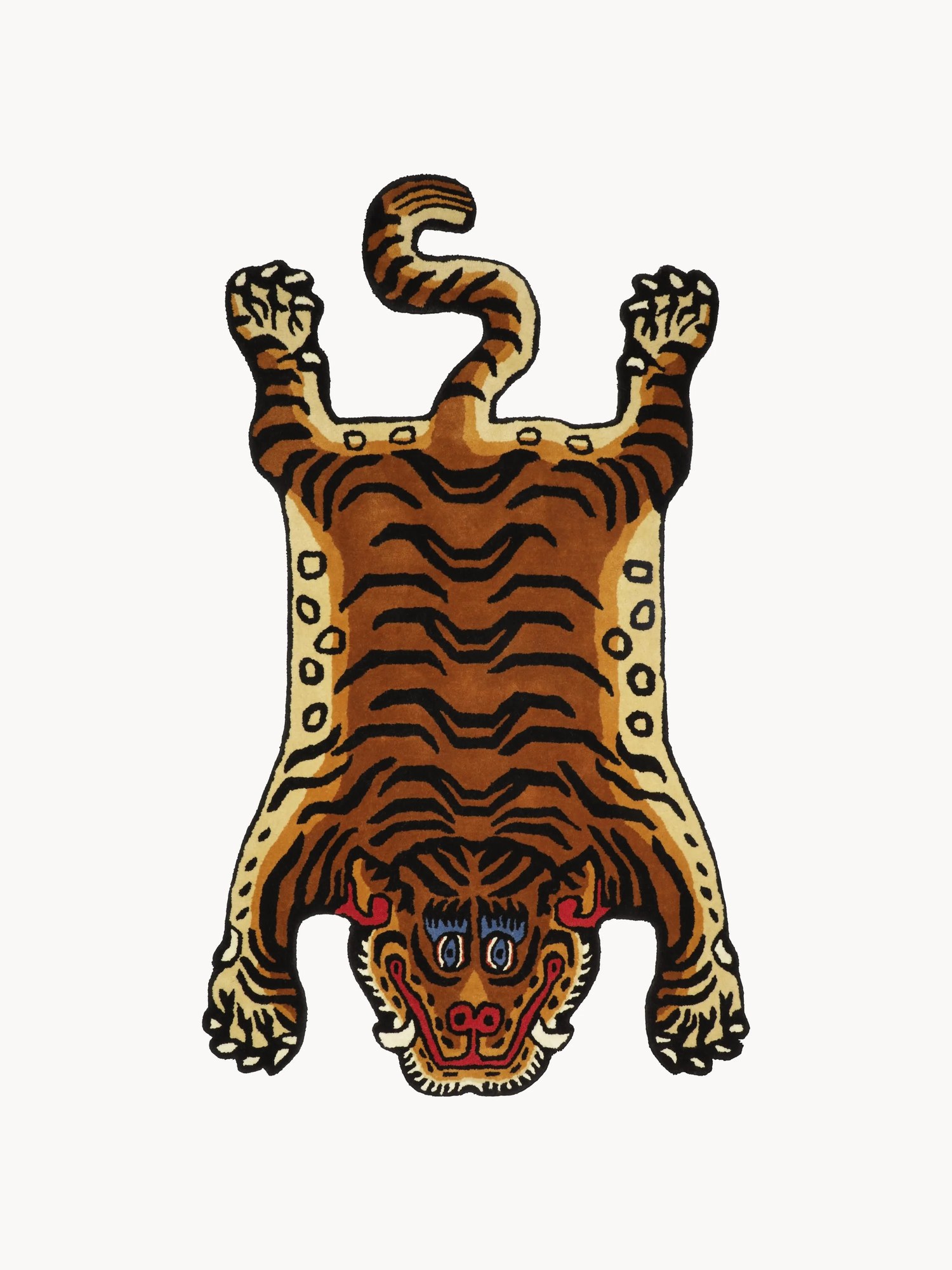 Ručne tuftovaný vlnený koberec Tiger